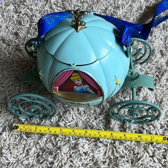 Disney Parks Cinderella's Carriage Popcorn Bucket Disney Souvenir With Strap - Picture 15 of 16